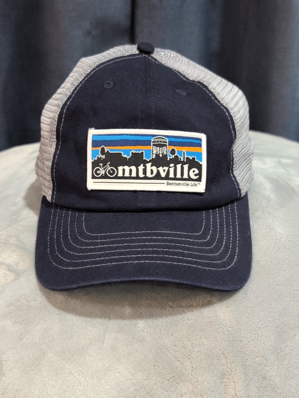 Mtbville Navy & Gray Mesh Trucker Hat
